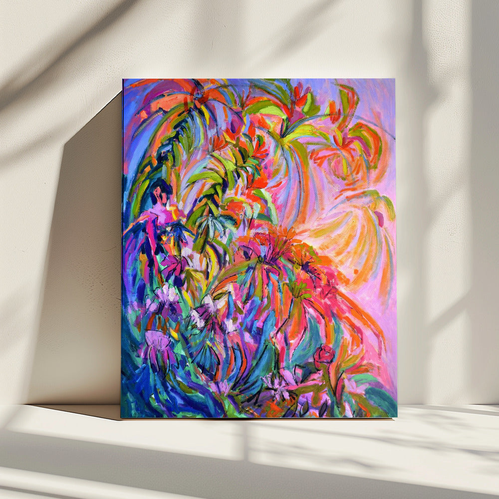 Stralend bloemenballet | Canvas