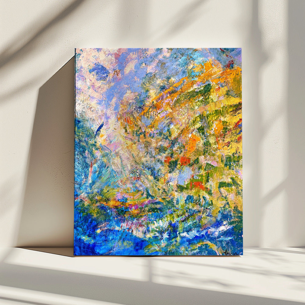 Een symfonie van groene tinten | Canvas