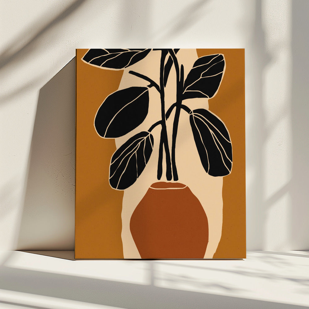 Vet bladsilhouet | Canvas