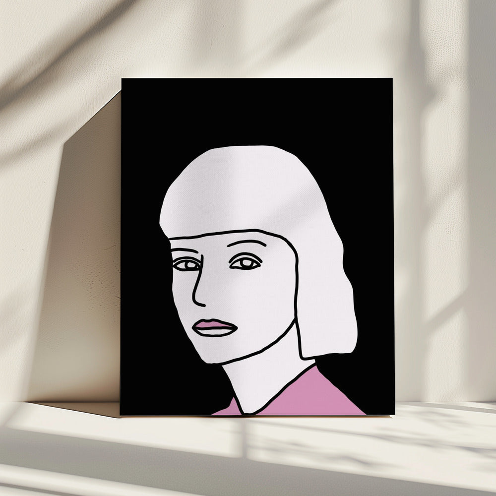 De look in roze en zwart | Canvas