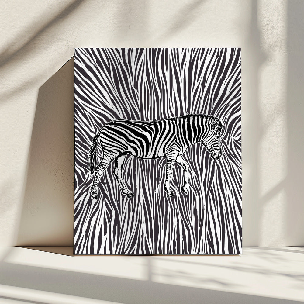 Afrikaanse zebra in opvallende camouflage | Canvas