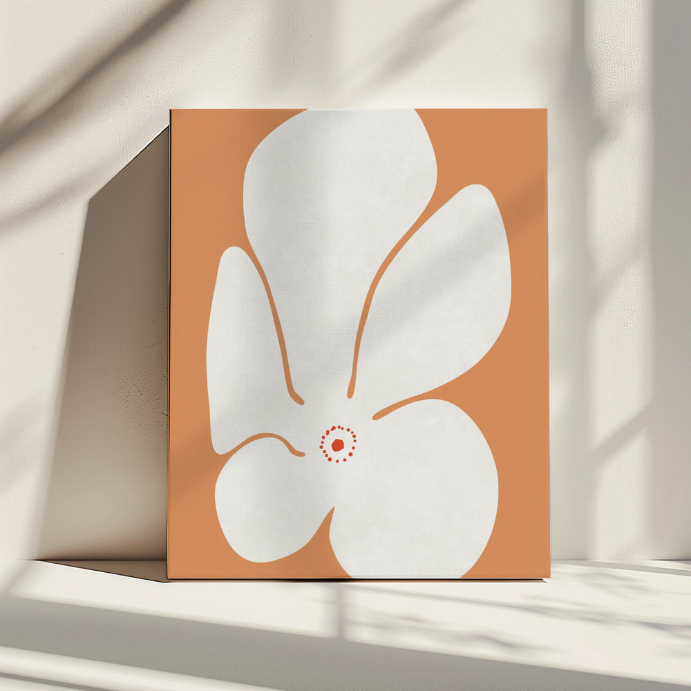 Witte Klaprozen Bloem | Canvas