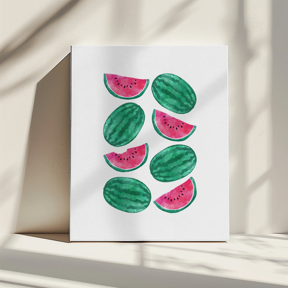 Watermeloenmenigte | Canvas