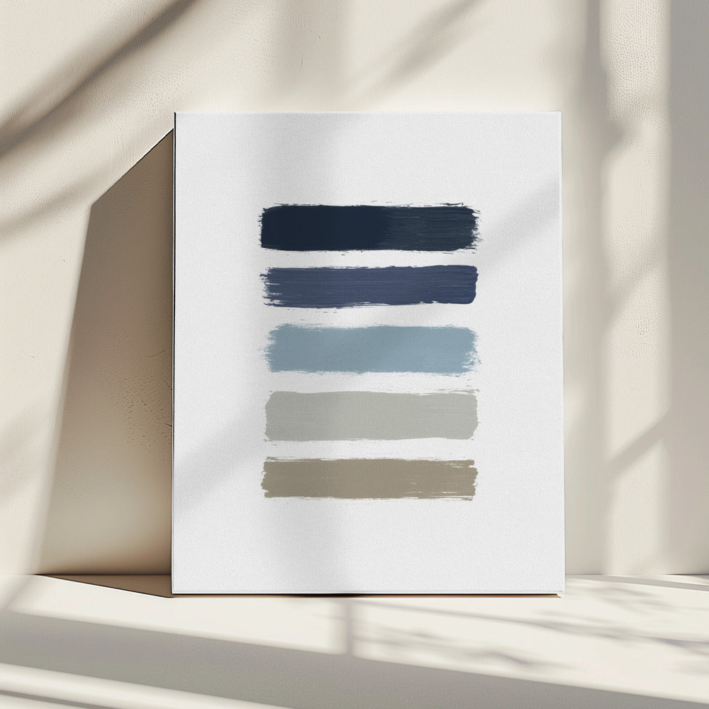 Blue & Taupe Stripes | Canvas