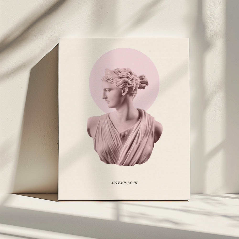 Roze Artemis met Halo | Canvas