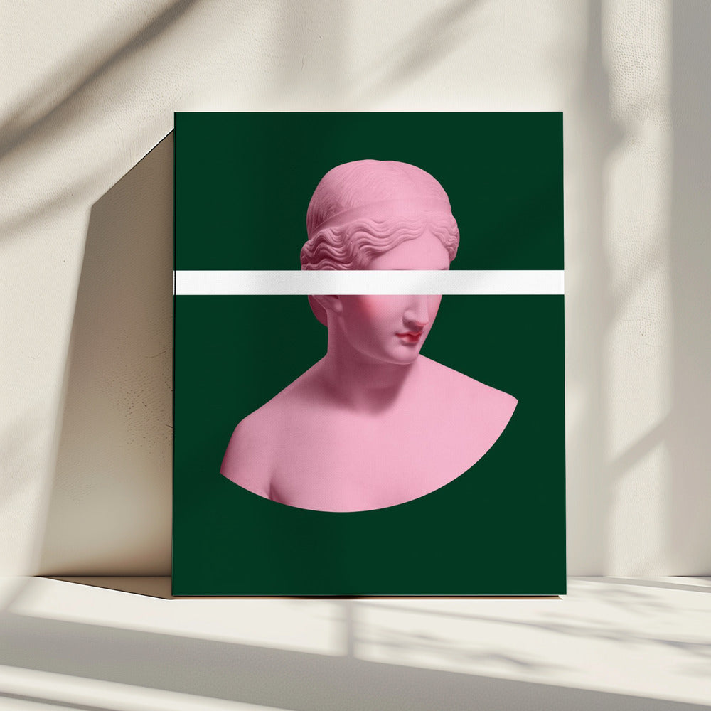 Roze en groene Artemis | Canvas