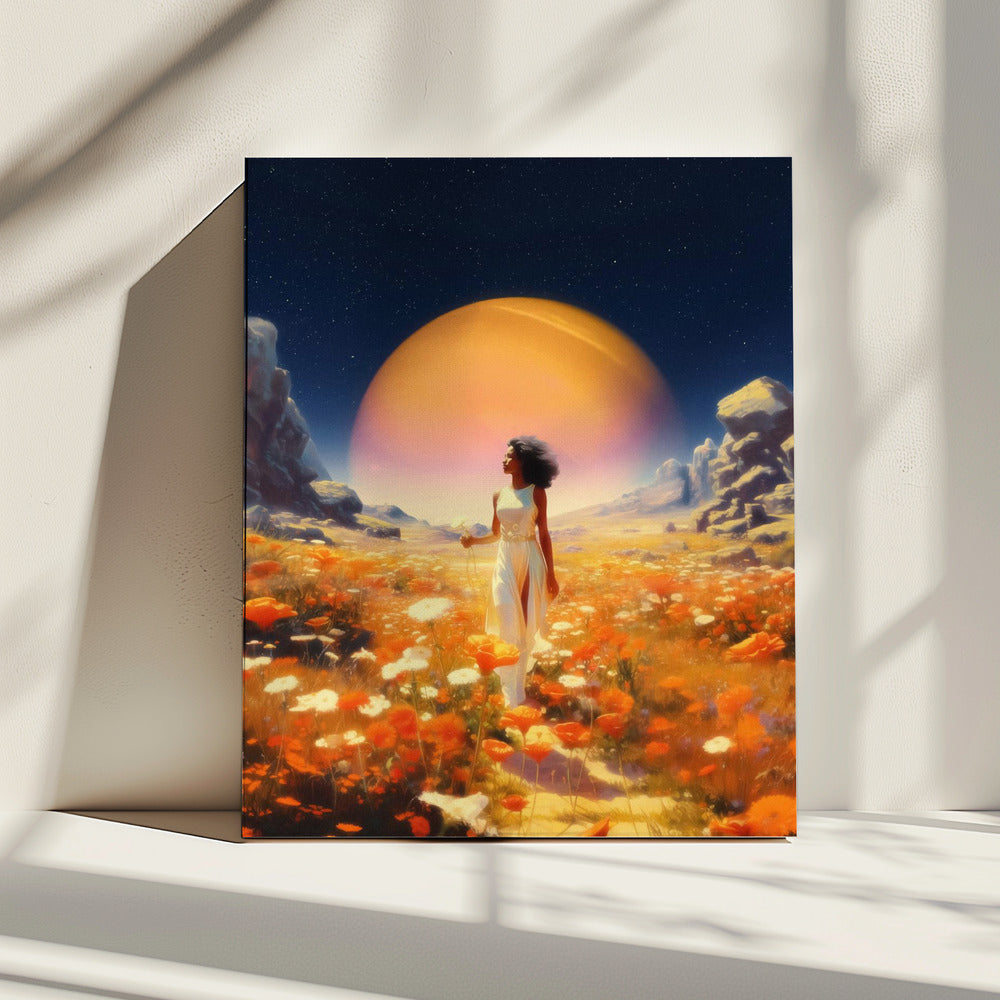 Kosmische bloemenvelden | Canvas