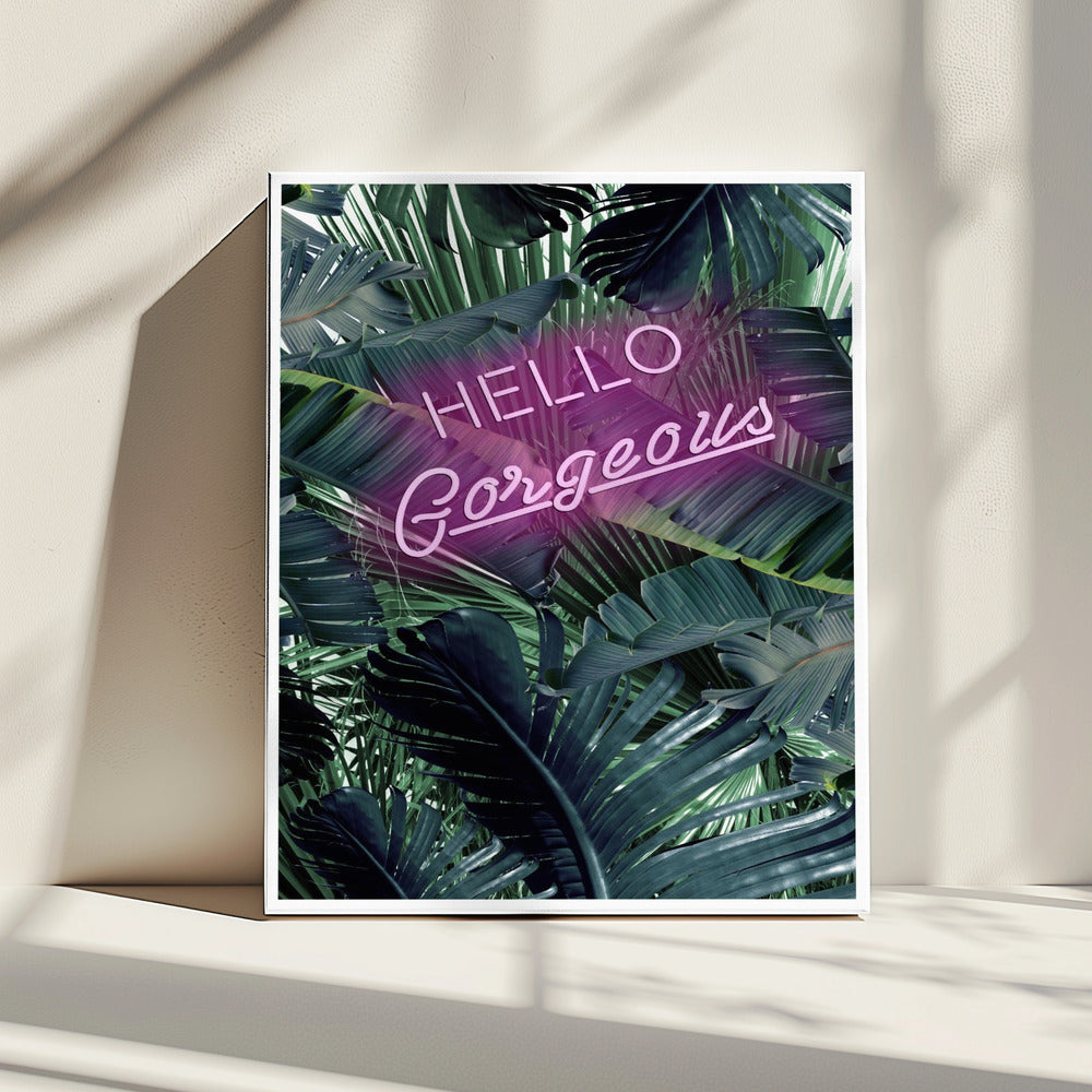 Neon Jungle Groet | Canvas