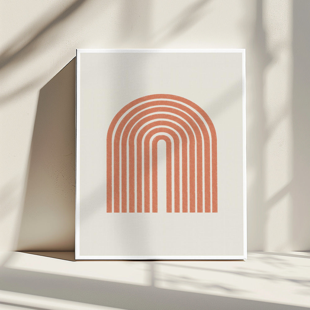 Retro booglijnen | Canvas