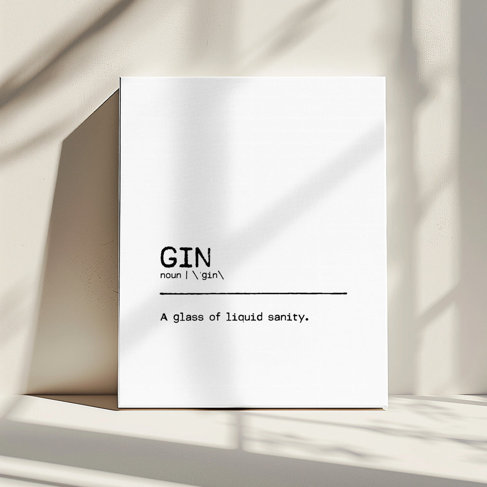 Citaat Gin Sanity | Canvas