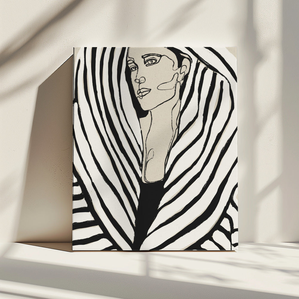 Gestreepte elegantie | Canvas