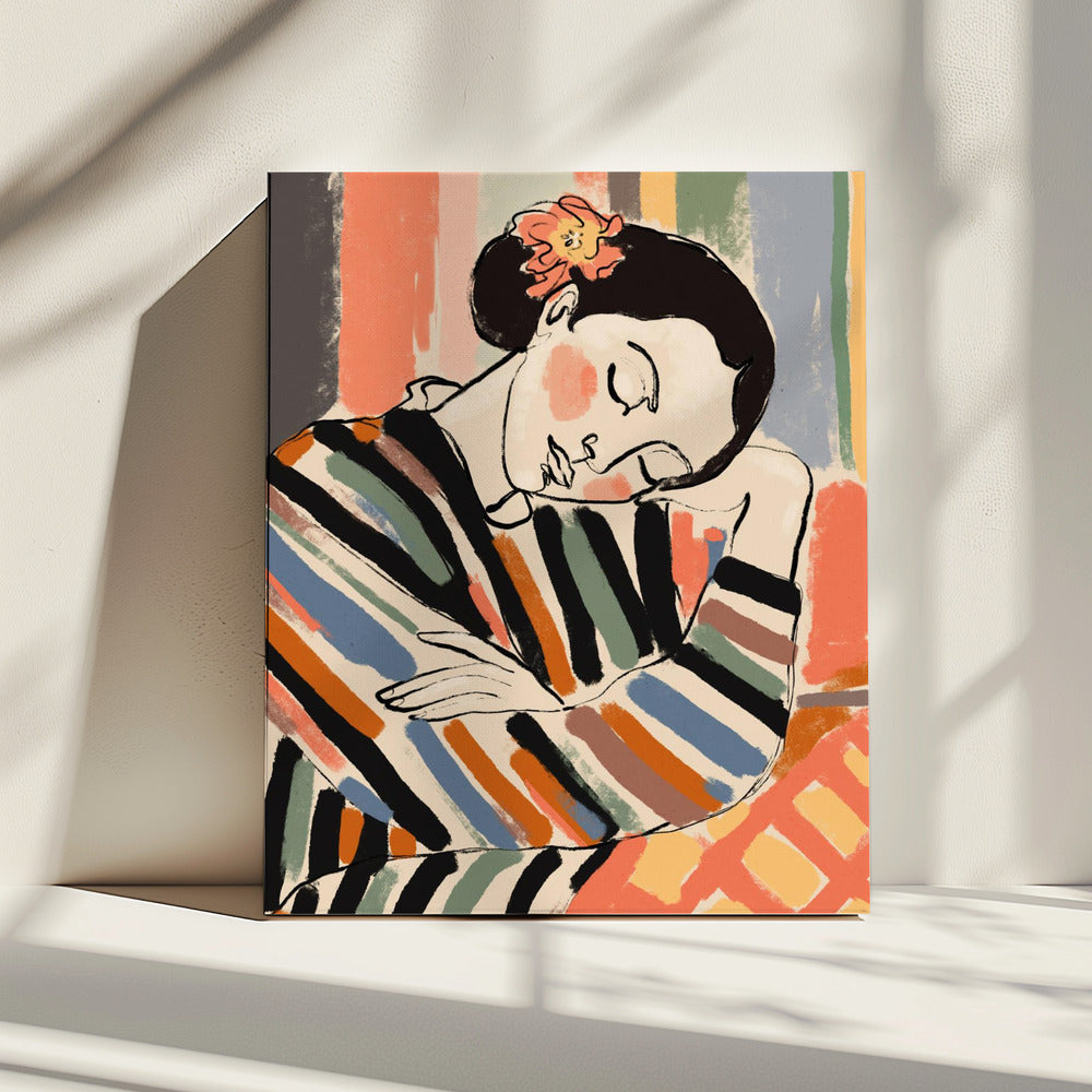 Gestreepte sereniteit | Canvas