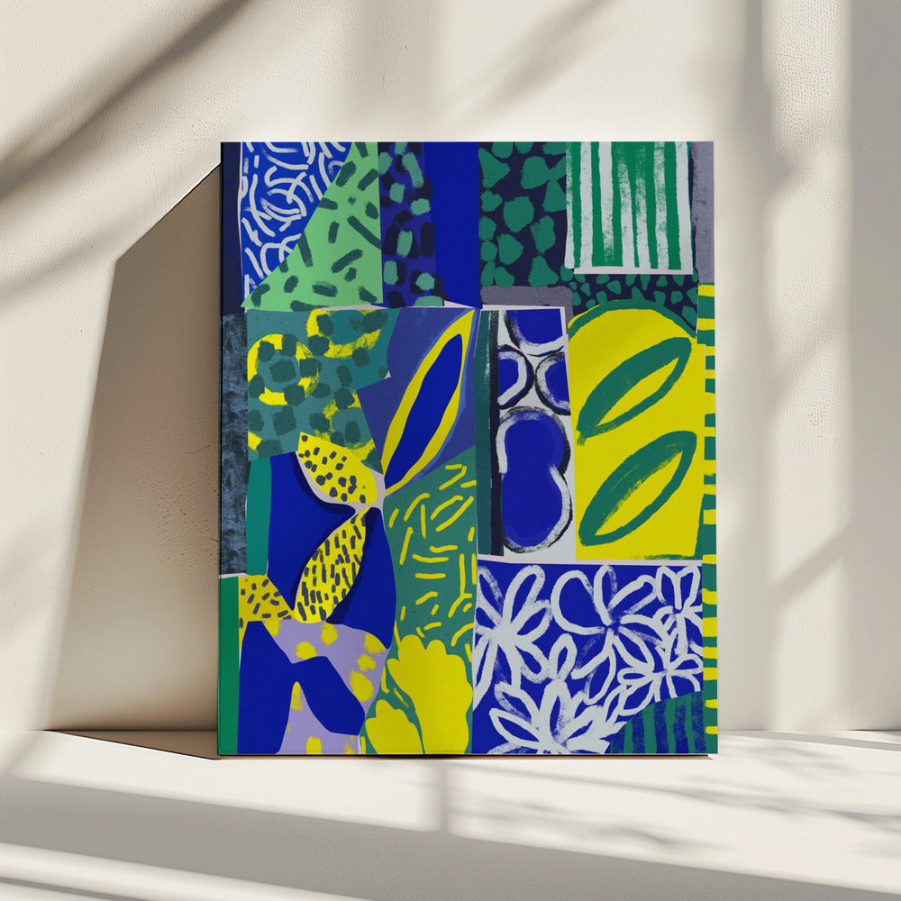 Levendig patchwork | Canvas