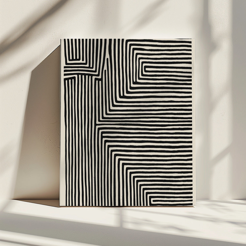 Lineair labyrint | Canvas