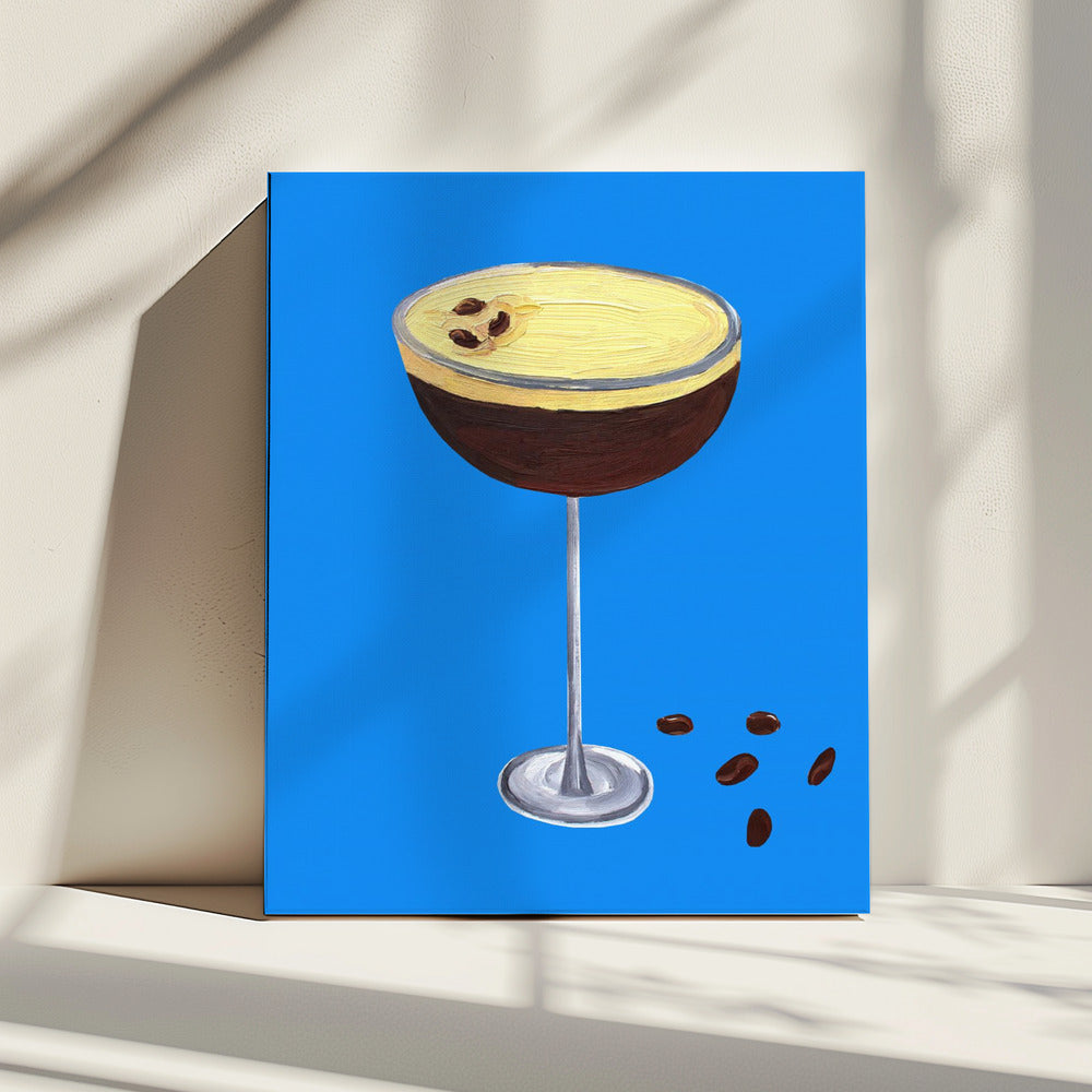 Espresso Martini Blauw | Canvas