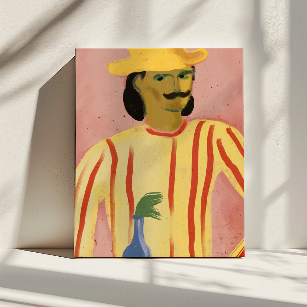 Gestreepte reflectie | Canvas