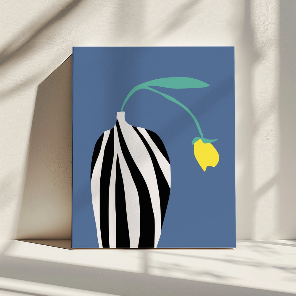Tulp in zebrastreepvaas | Canvas