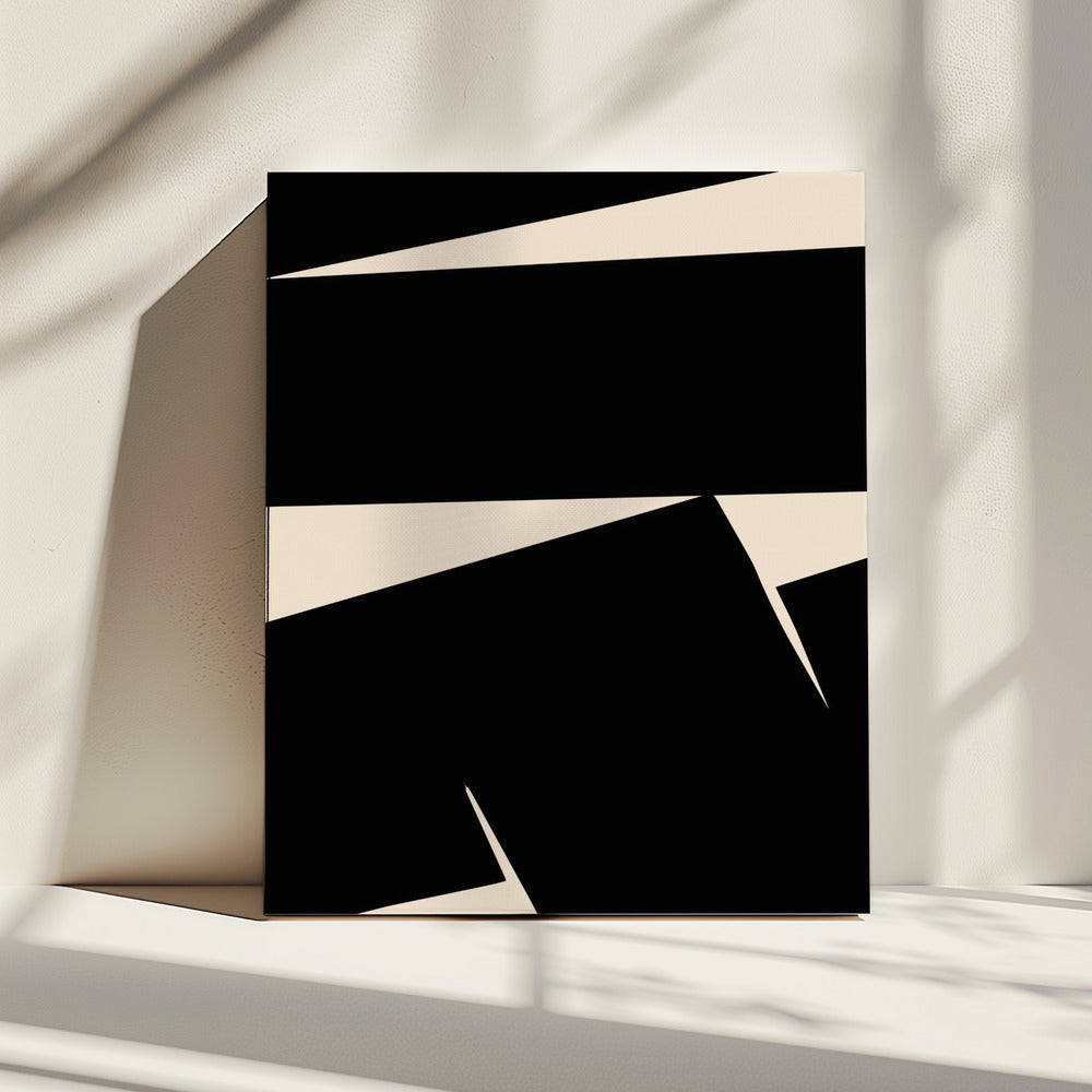 Zwart Vlak Abstract | Canvas