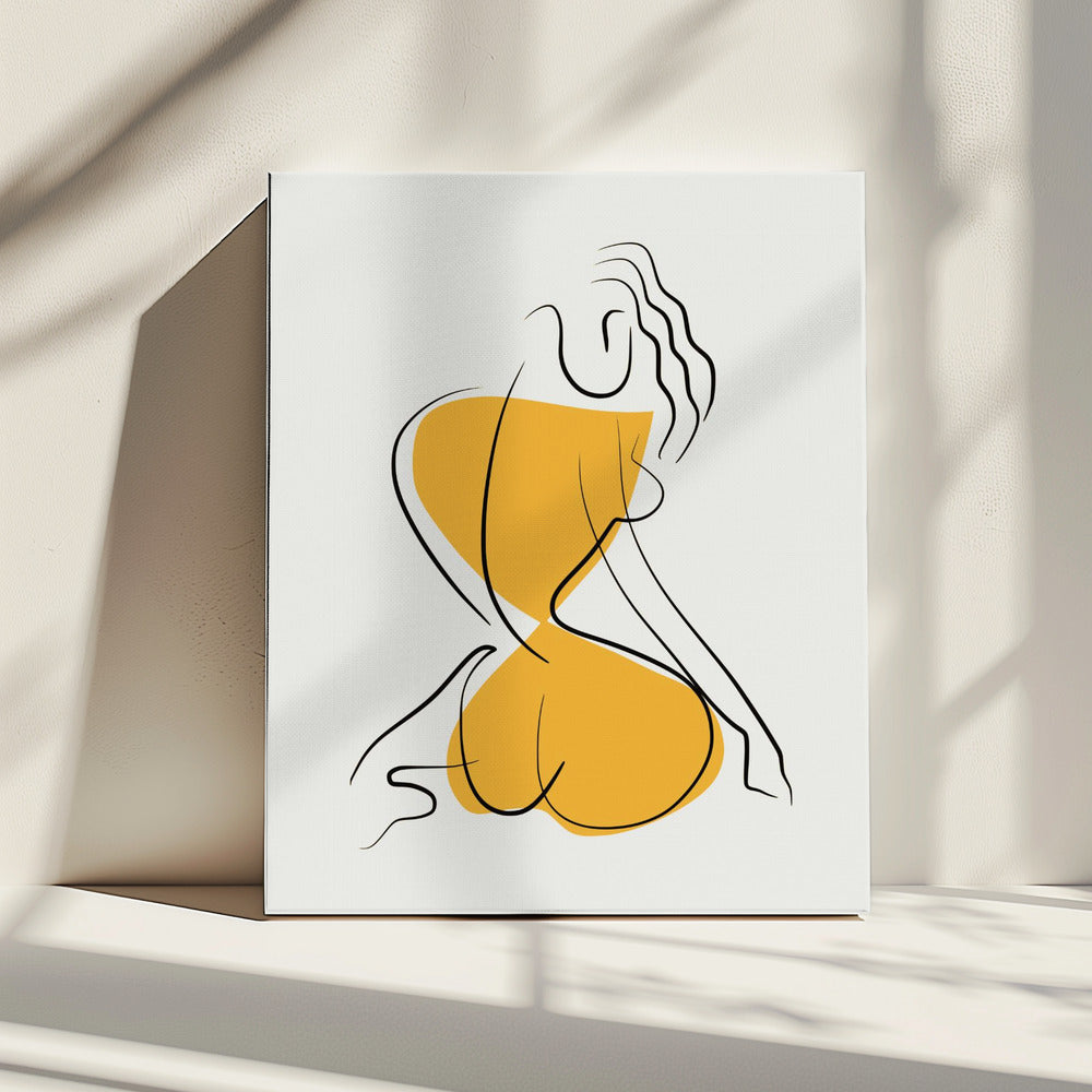 Minimalistische lijnkunst naakt | Canvas