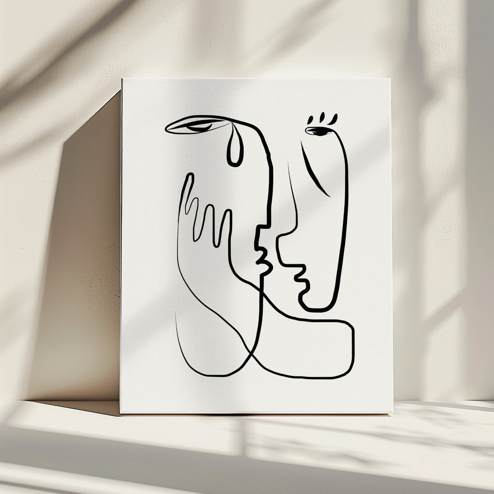Don't Cry-lijnkunst | Canvas