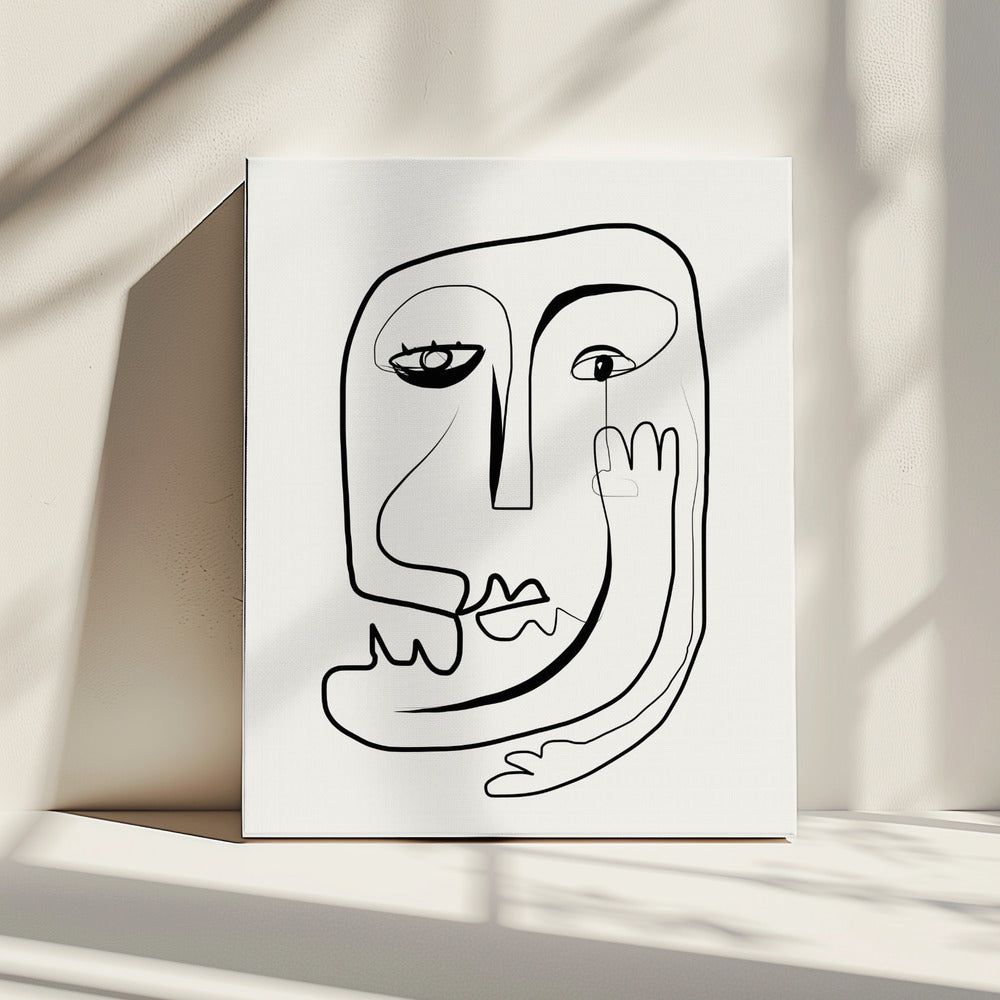 Lijnkunstportret schets | Canvas