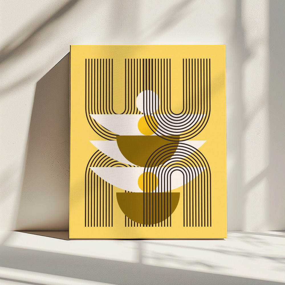 Minimalistische lijnen en geometrische vormen | Canvas