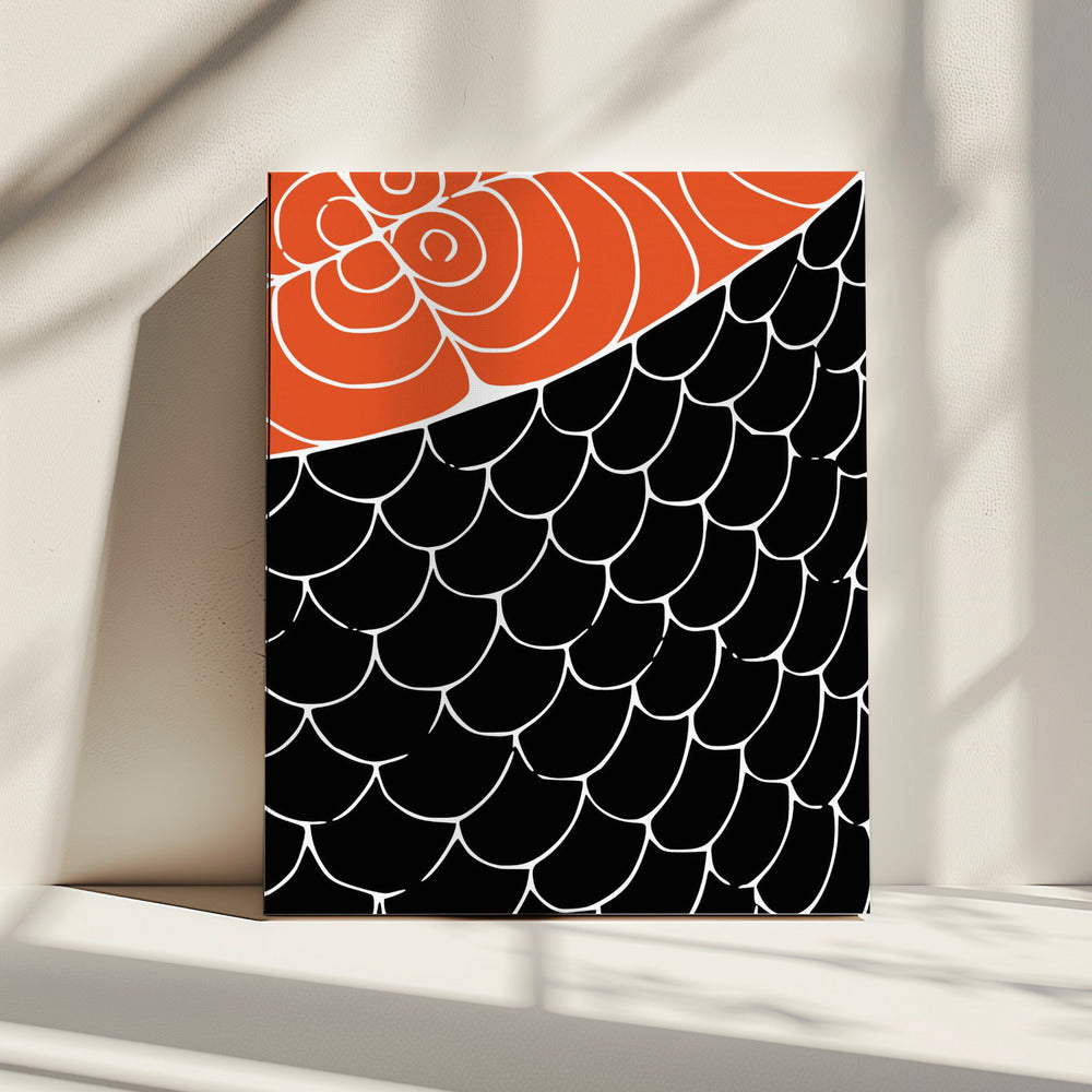 Sashimi Rood en Zwart | Canvas