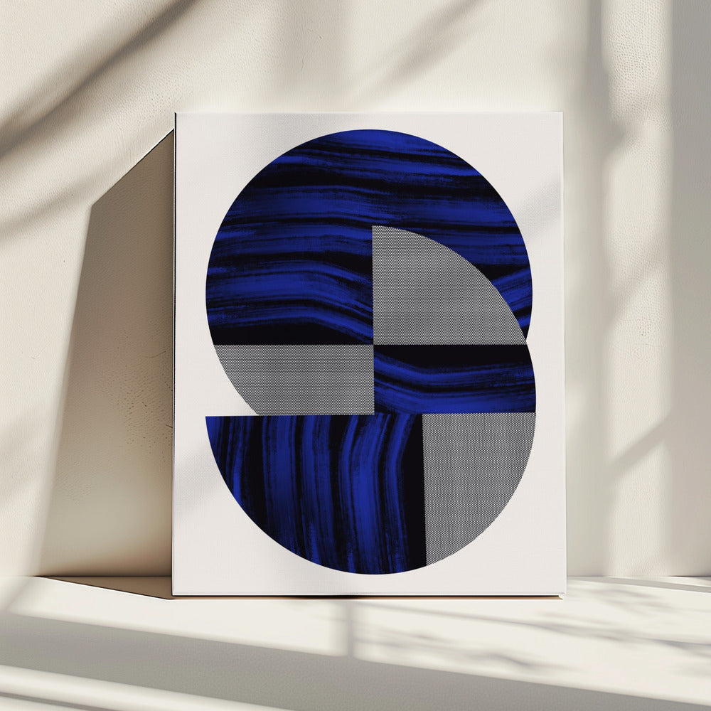 Scandinavisch in blauw en zwart 2 | Canvas