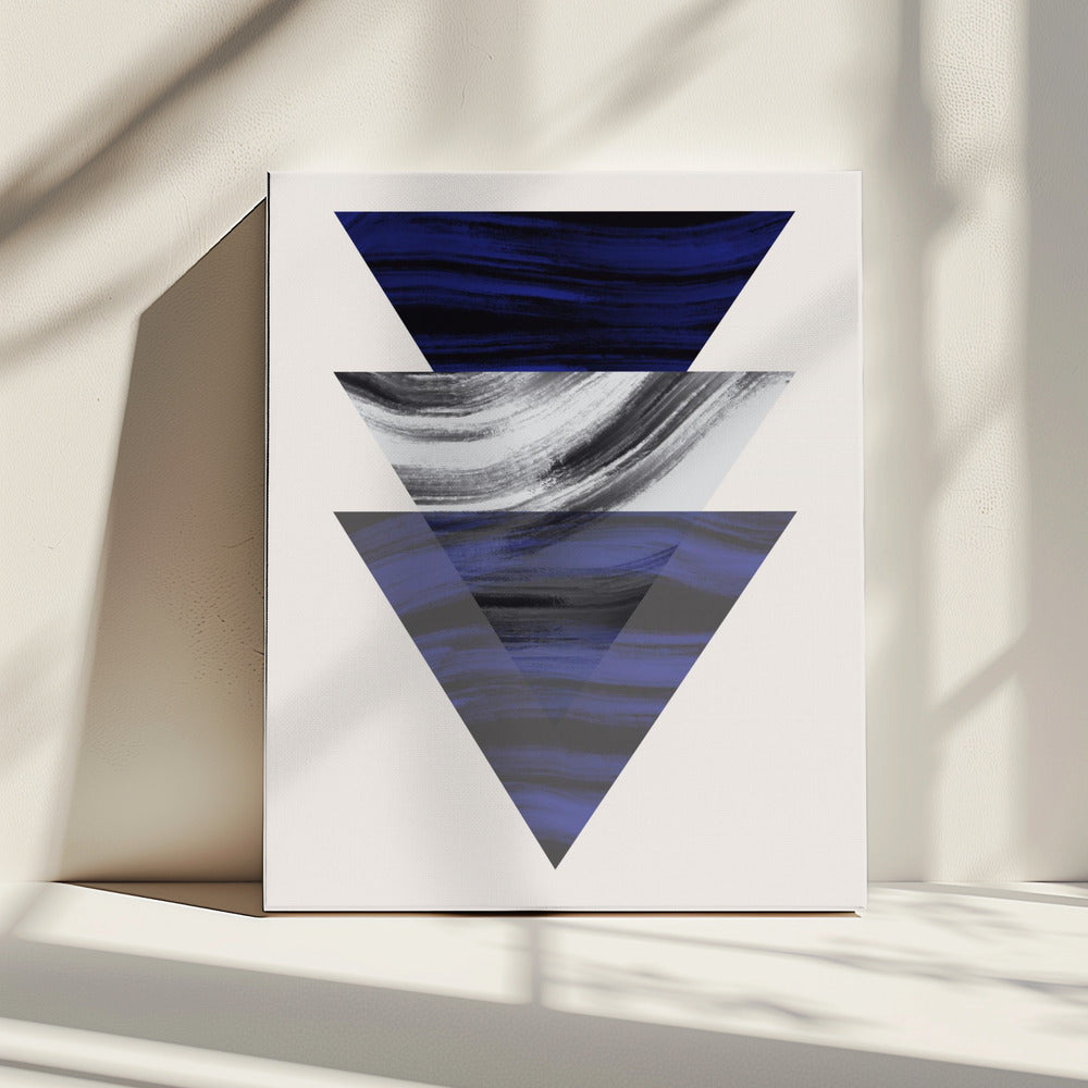 Drie driehoekige geometrische | Canvas