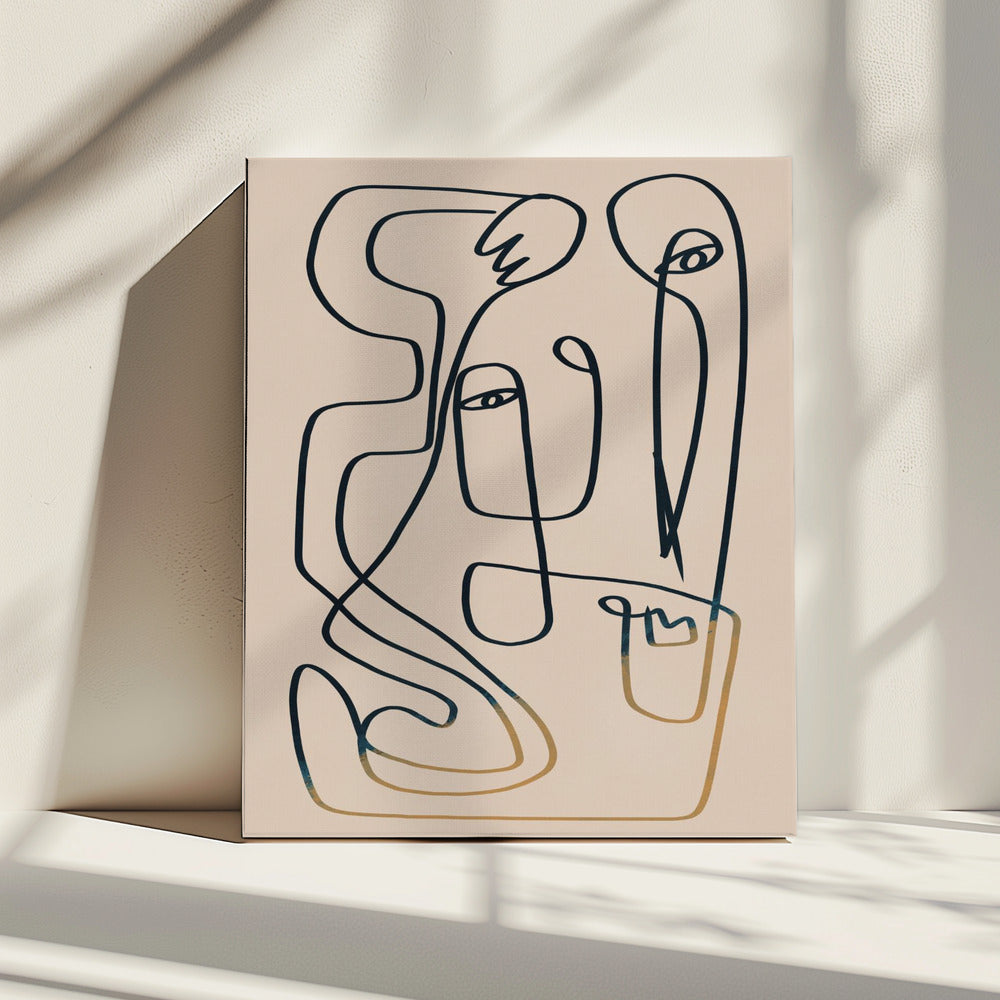 Lijnkunstportret | Canvas