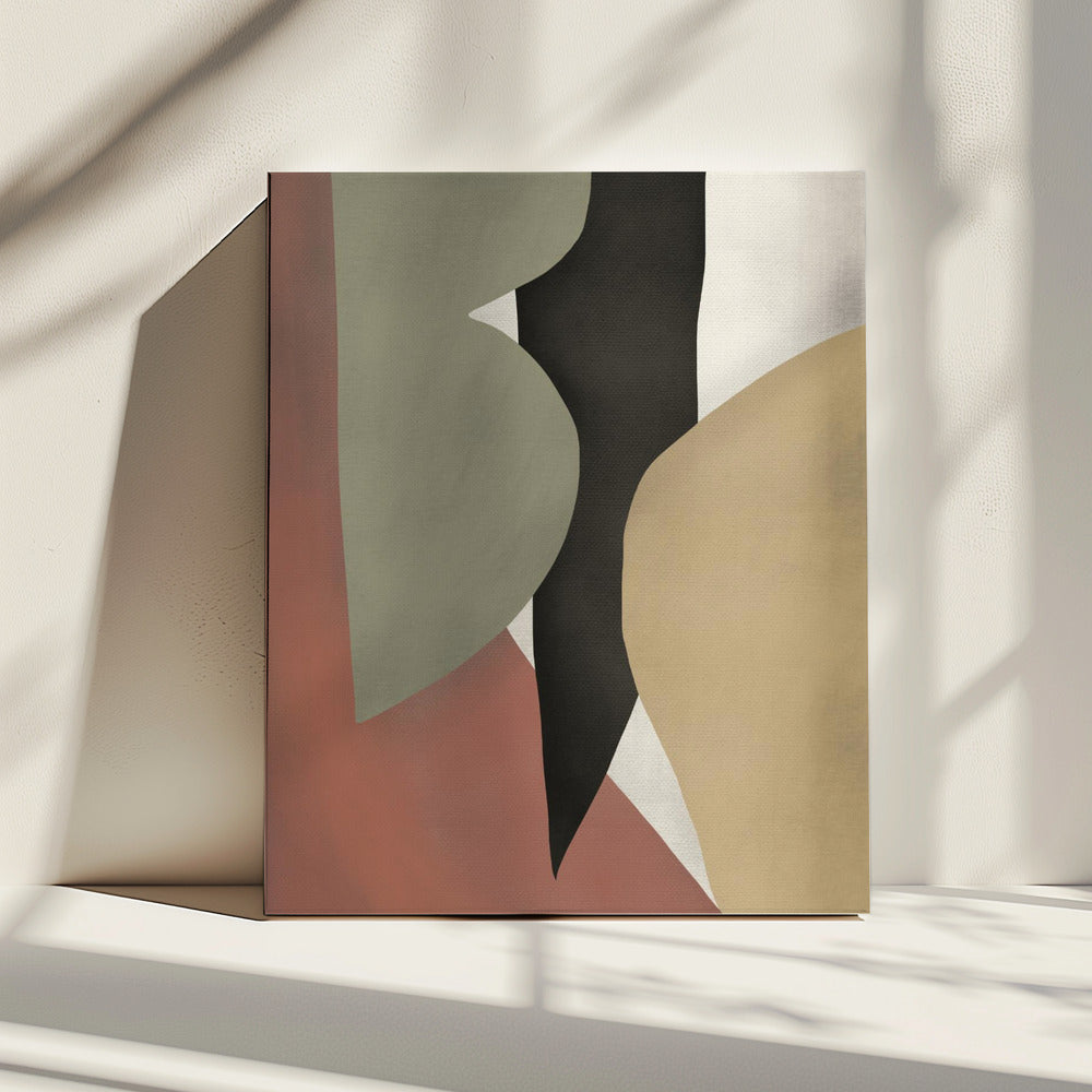 Tropische abstracte vormen | Canvas
