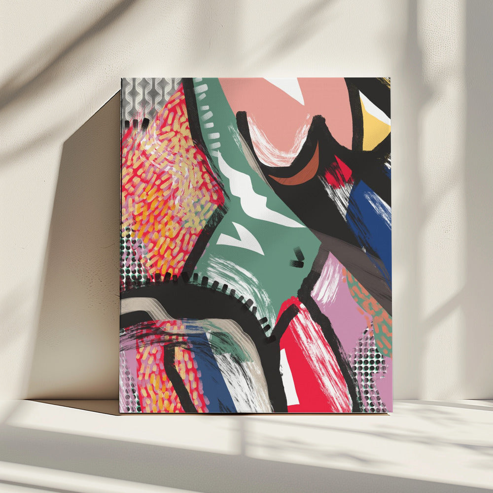 Levendig kleurrijk abstract | Canvas