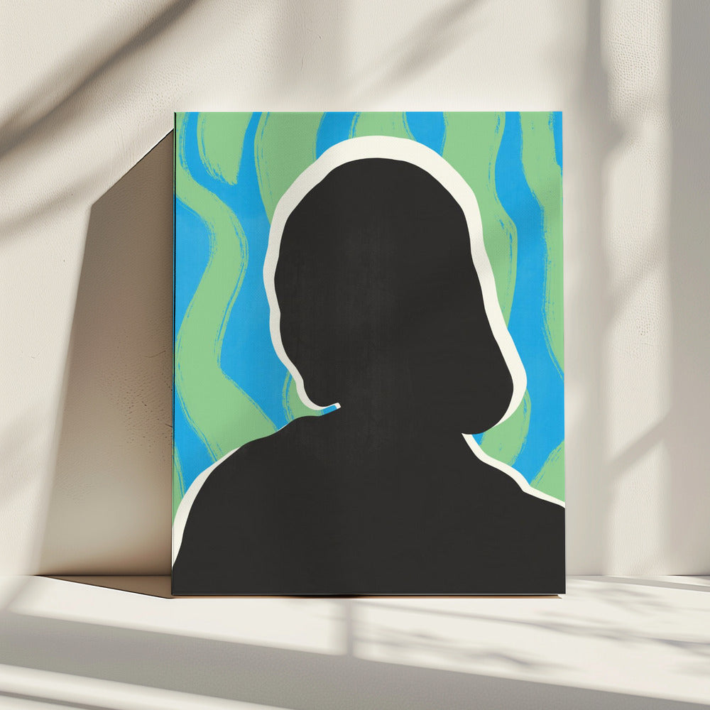 Anoniem portret in koele kleuren | Canvas