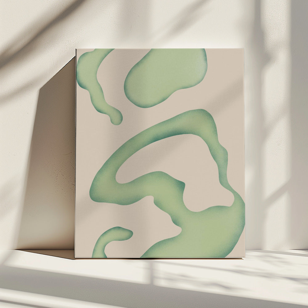 Vloeiende groene essentie | Canvas