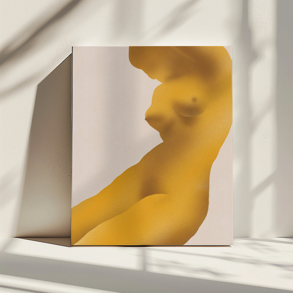 Gouden kleur naakt abstract | Canvas