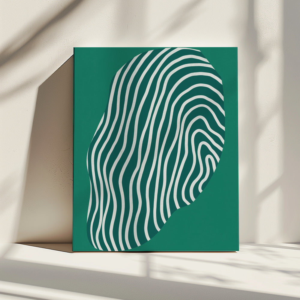 Lijnkunst opgesloten in ruimtegroen | Canvas