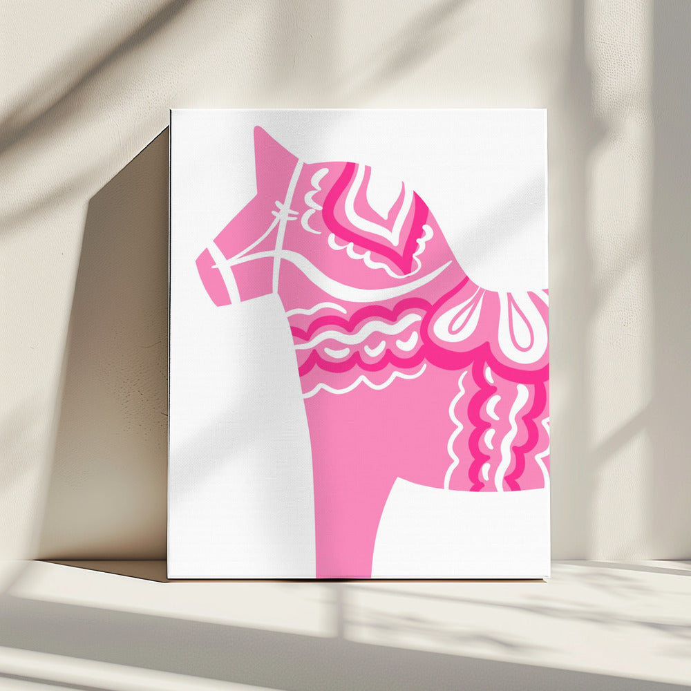 Roze Dala-silhouet | Canvas