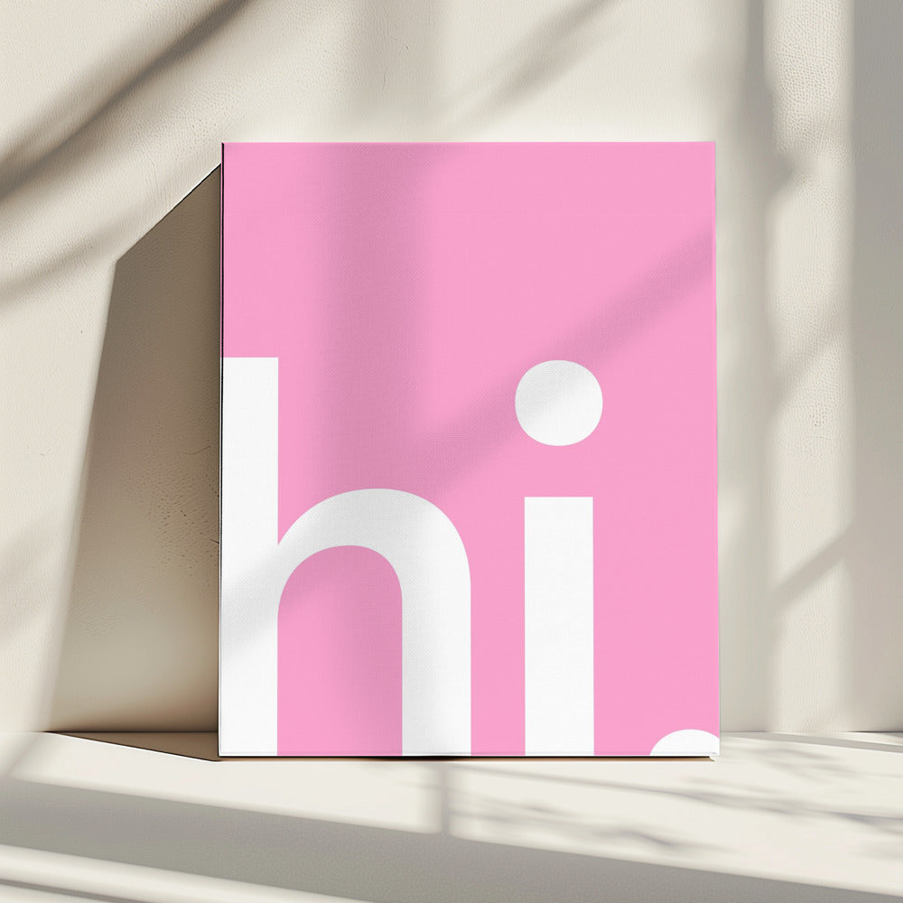 Roze groet | Canvas
