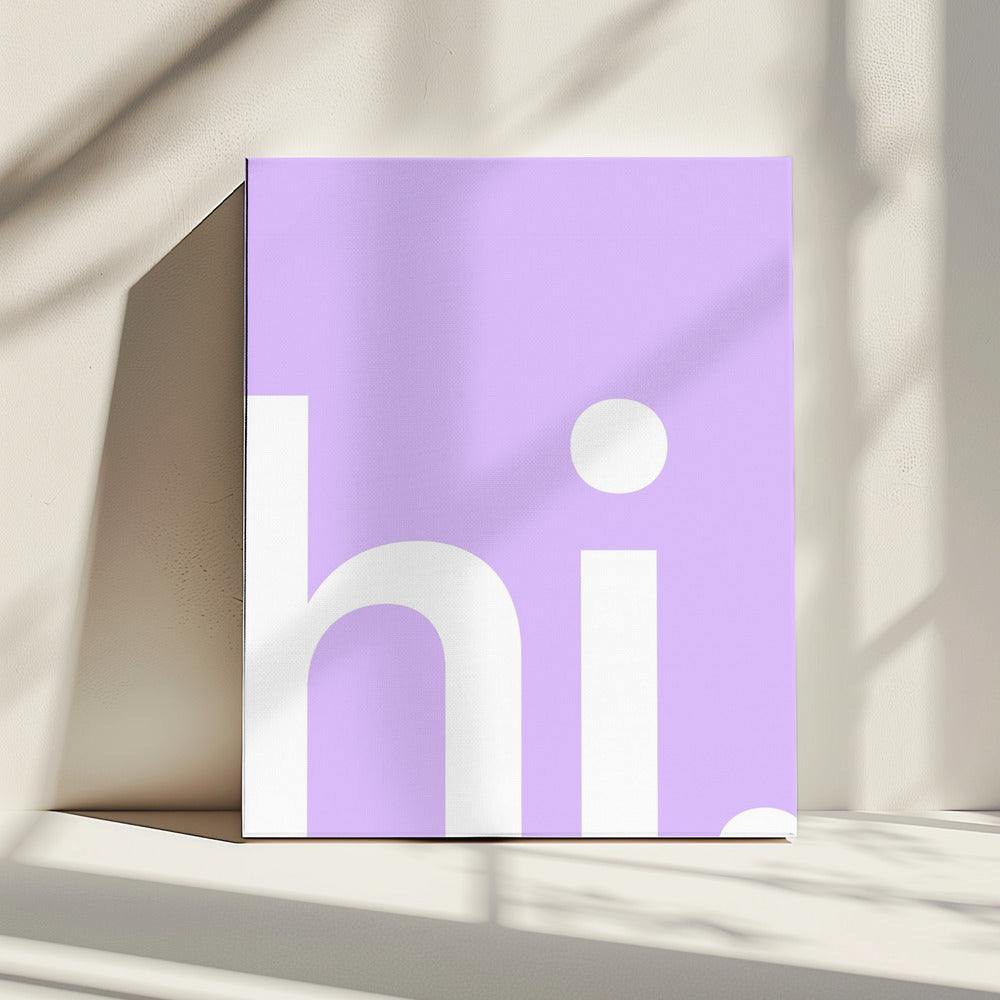 Hallo in Lavendel | Canvas