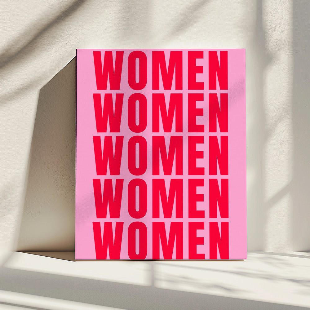 Vetgedrukte herhaling: Vrouwen | Canvas