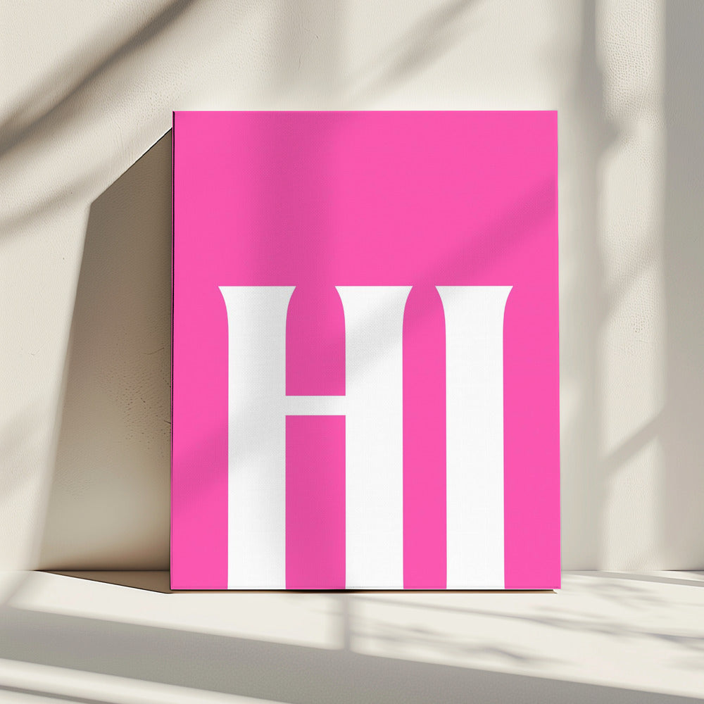 Gedurfde roze groet | Canvas