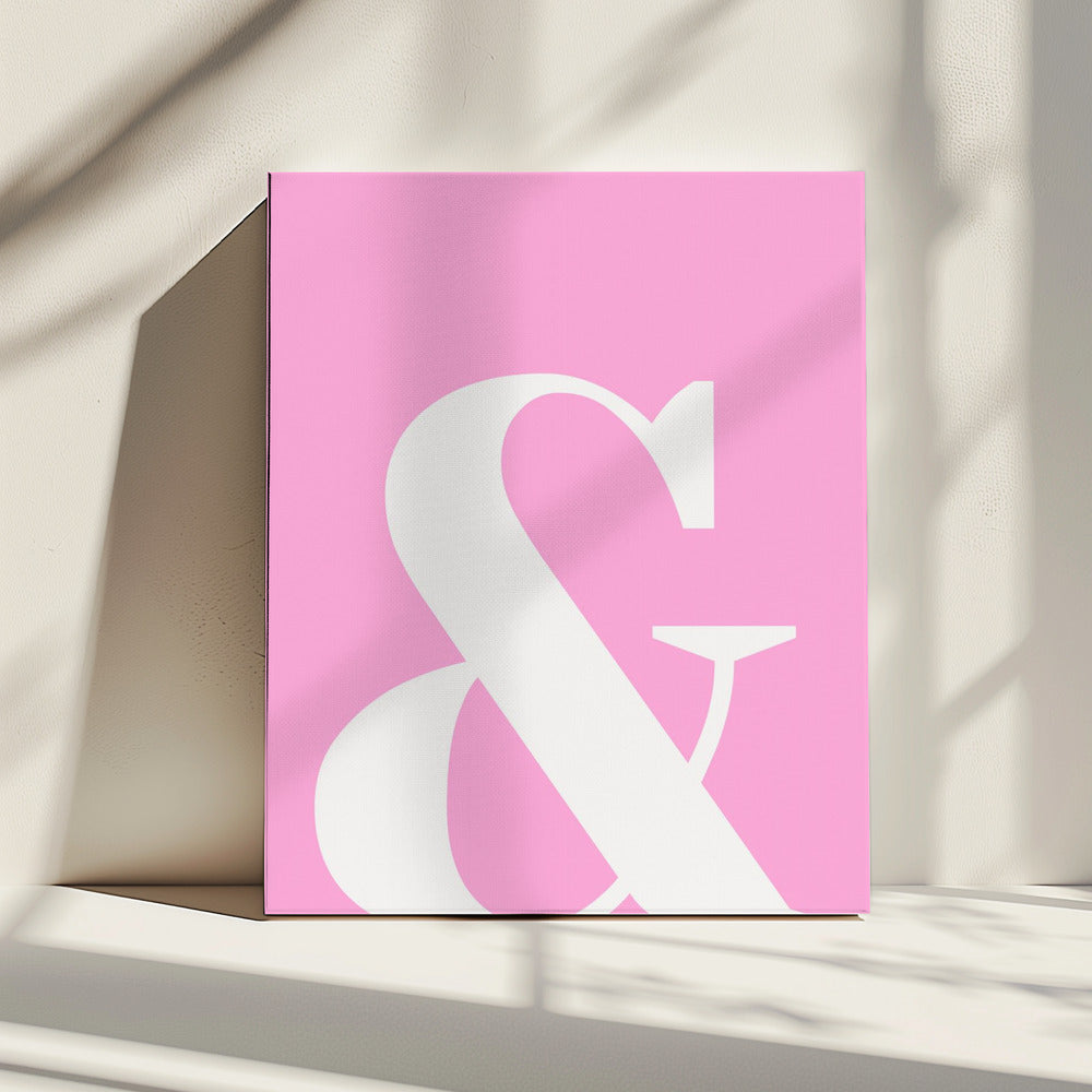 Roze ampersand-bedel | Canvas