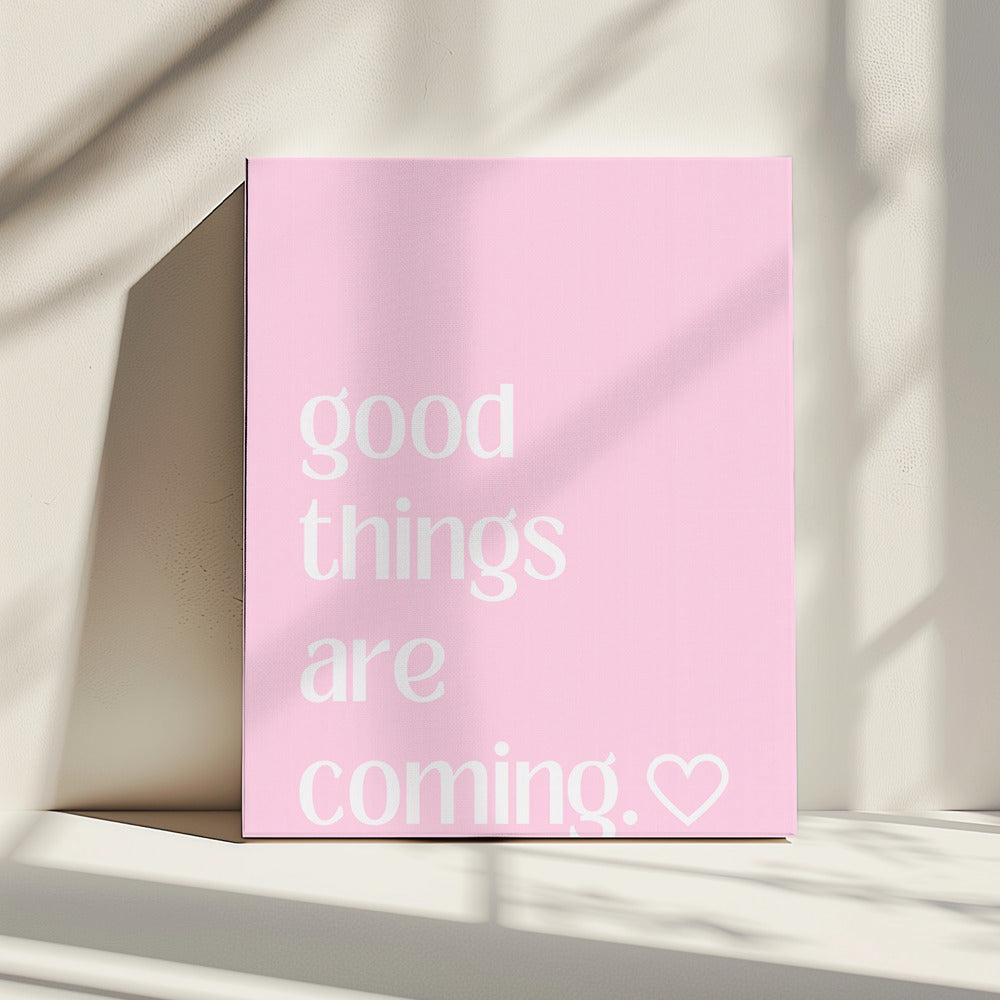 Hoopvolle roze bries | Canvas