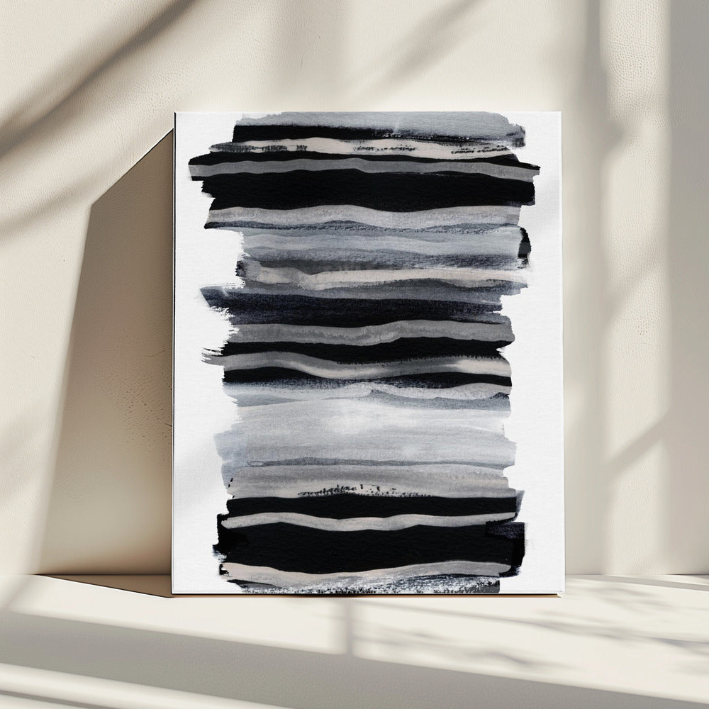 Abstracte penseelstreken 68 | Canvas