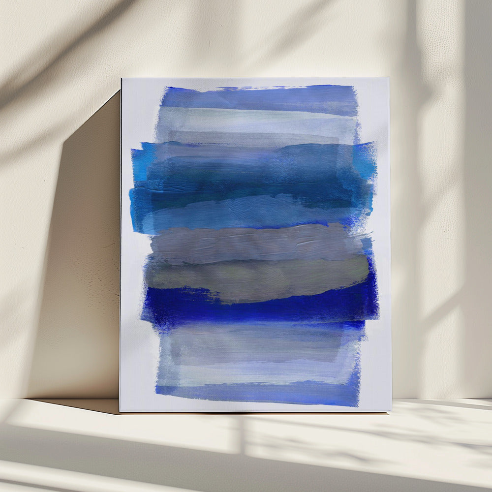 Abstracte penseelstreken 45Y | Canvas