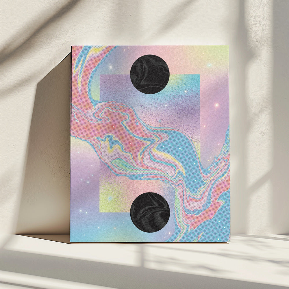 Zwart Gat Pastel Cosmos | Canvas