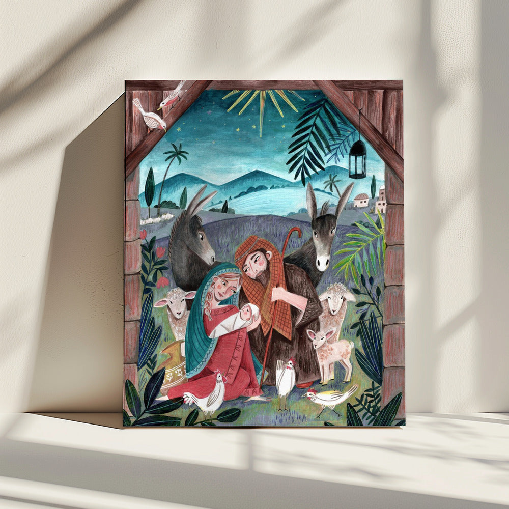 Kerstmis met Maria en het kindje Jezus | Canvas