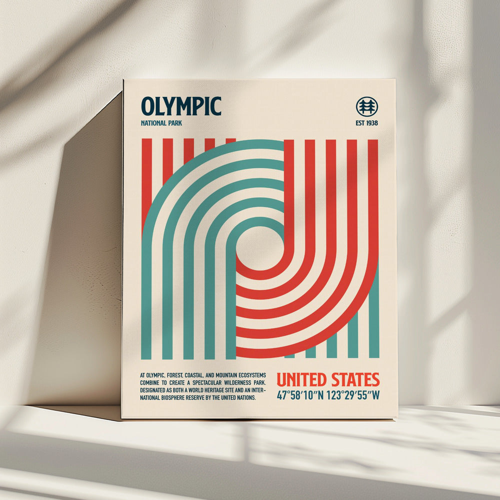 Reisposter Olympisch Nationaal Park | Canvas