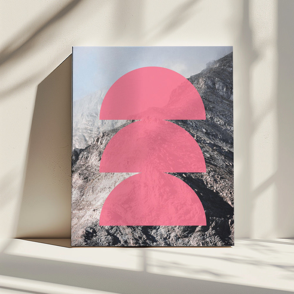 Roze Horizon Lagen | Canvas