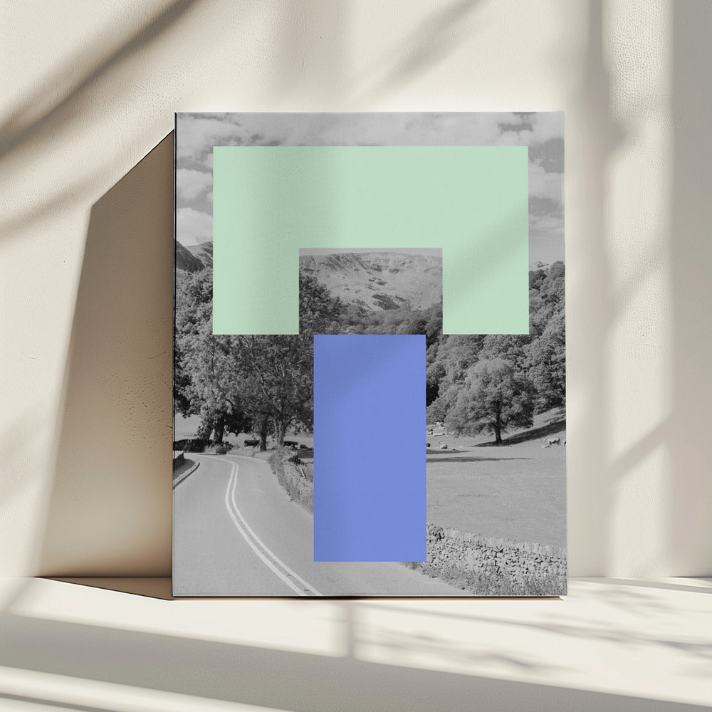 Geometrisch landschap | Canvas